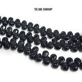 SUPER QUALITY' 9x6 MM TEAR DROP SMOOTH GLASS BEADS' APPROX 67-682 BEADS SOLD BY PER LINE PACK