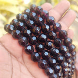SUPER QUALITY' 10-11 MM SOFT FACETED ROUND SHAPE PURPLE FIRE POLISHED GLASS BEADS' APPROX 29-30 BEADS SOLD BY PER LINE PACK