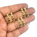 5 PAIR PACK' GOLD OXIDIZED' 25X5 MM' DIY EARRING STUDS (TOPS) USED IN DIY EARRING MAKING