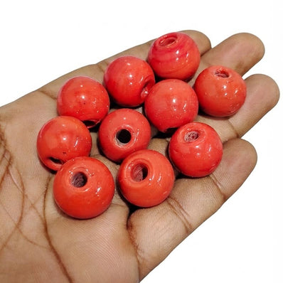 20 mm Vintage Trade Glass Beads – Handmade African Round Glass Beads – 10 Pieces Pack for Jewelry Making