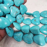 TURQUOISE HOWLITE BEADS STRANDS 24X22MM APPROX SIZE, APPORX PCS IN A STRAND/LINE 18 BEADS