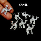 20 PIECES PACK' 22x18 MM SILVER OXIDIZED' CAMEL CHARMS USED IN DIY JEWELLERY MAKING