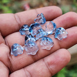 10 Pieces Pack' Adorable little bells Lily of the Valley Glasses Beads caps Crystal lampwork Flower bud