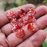 10 Pieces Pack' Adorable little bells Lily of the Valley Glasses Beads caps Crystal lampwork Flower bud