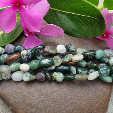 Indian Agate Tumble Gemstone beads Sold Per Line about 15.5 inches long