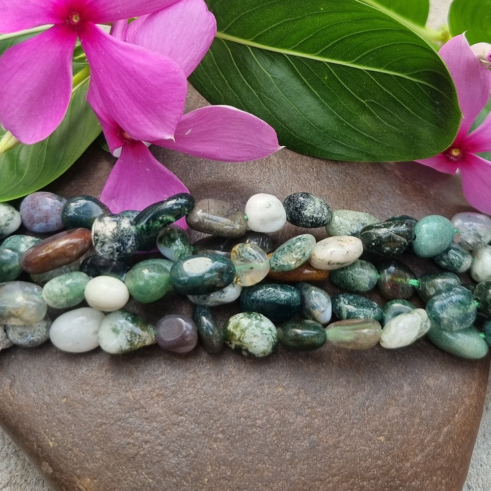 Indian Agate Tumble Gemstone beads Sold Per Line about 15.5 inches long