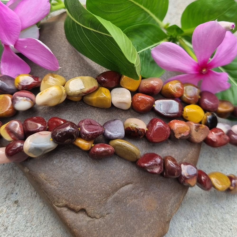 Mookaite Tumble Gemstone beads Sold Per Line about 15.5 inches long
