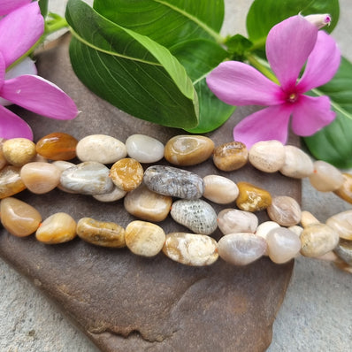 Jasper Tumble Gemstone beads Sold Per Line about 15.5 inches long