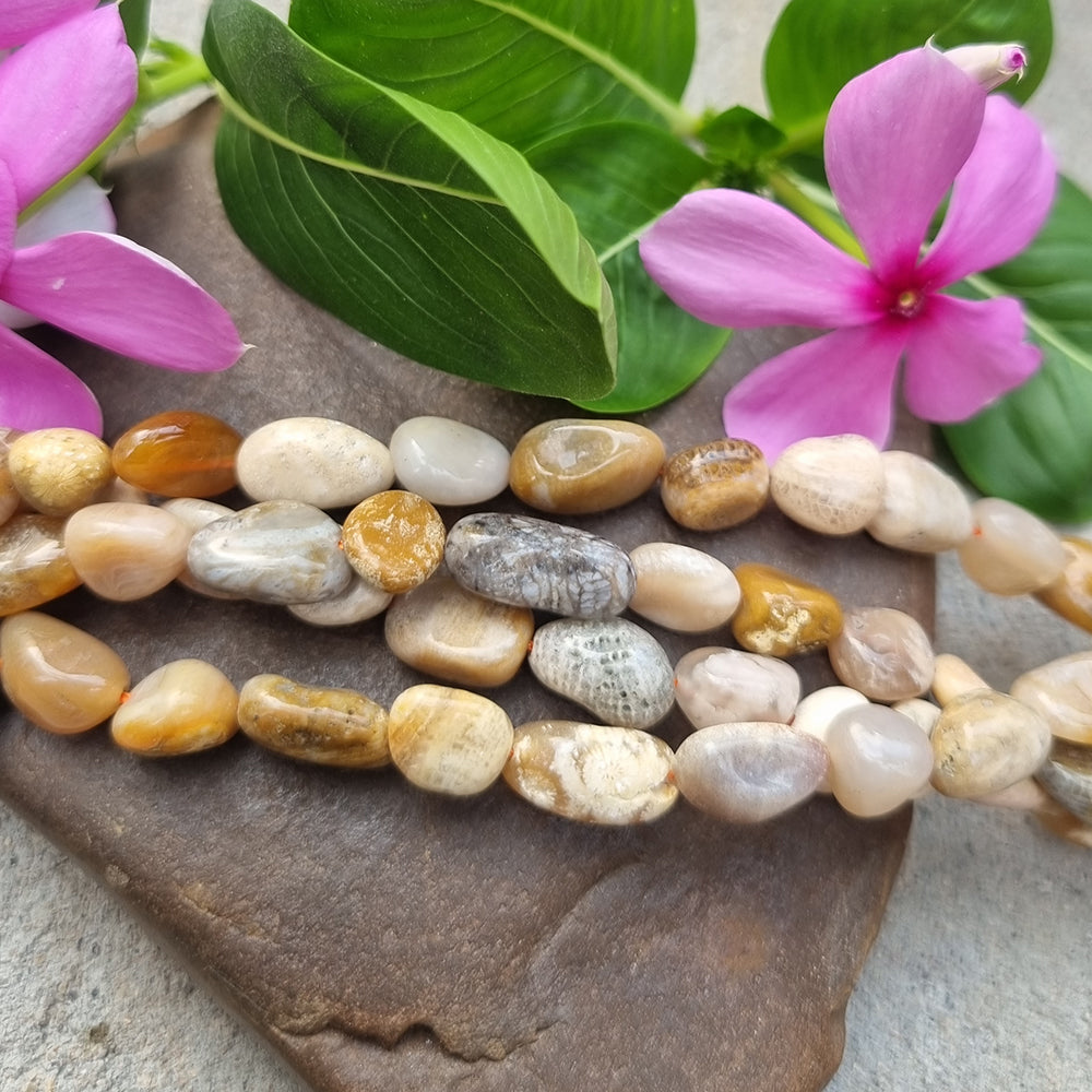 Jasper Tumble Gemstone beads Sold Per Line about 15.5 inches long