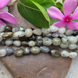 Labradorite Tumble Gemstone beads Sold Per Line about 15.5 inches long