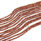 AAA Quality Natural Sunstone Faceted Round Beads 2-2.5mm | 185-186 Beads Per String | Genuine Gemstone