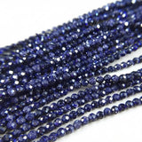 AAA Quality Natural Blue Sunstone Faceted Roundel Beads 2-2.5mm | 185-186 Beads Per String | Genuine Gemstone