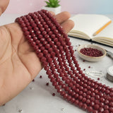 FACTORY OVERSTOCK' 1 LINE PACK 8x6 MM VINATGE MAROON RARE COLOR CRYSTAL TYRE GLASS BEADS