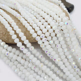 2 Strings, 4X3MM CRYSTAL RONDELLE BEADS, CRYSTAL GLASS BEADS FOR JEWELRY MAKING 1 Line LENGTH is about 41CM, ABOUT 280 Beads in 2 Lines