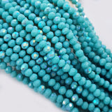 2 Strings, 4X3MM CRYSTAL RONDELLE BEADS, CRYSTAL GLASS BEADS FOR JEWELRY MAKING 1 Line LENGTH is about 41CM, ABOUT 280 Beads in 2 Lines