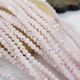 2 Strings, 4X3MM CRYSTAL RONDELLE BEADS, CRYSTAL GLASS BEADS FOR JEWELRY MAKING 1 Line LENGTH is about 41CM, ABOUT 280 Beads in 2 Lines