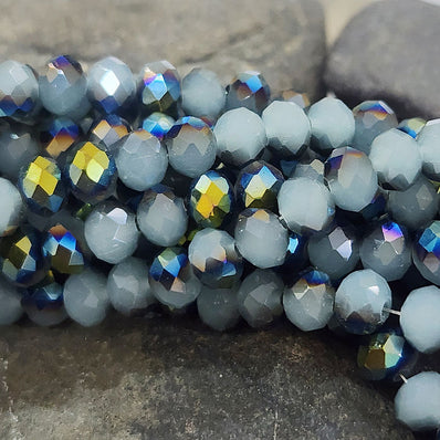 2 Strings Pkg. 6X5MM CRYSTAL RONDELLE BEADS, CRYSTAL GLASS BEADS FOR JEWELRY MAKING LENGTH OF STRAND: 41 CM ( 16 INCHES ) ABOUT 170 beads in 2 strings