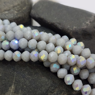 2 Strings Pkg. 6X5MM CRYSTAL RONDELLE BEADS, CRYSTAL GLASS BEADS FOR JEWELRY MAKING LENGTH OF STRAND: 41 CM ( 16 INCHES ) ABOUT 170 beads in 2 strings