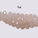 Per Line, Solid Opaque Color, 8mm Crystal Glass beads Rondelle Shape