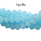 Per Line, Solid Opaque Color, 8mm Crystal Glass beads Rondelle Shape