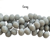 Per Line, Solid Opaque Color, 8mm Crystal Glass beads Rondelle Shape