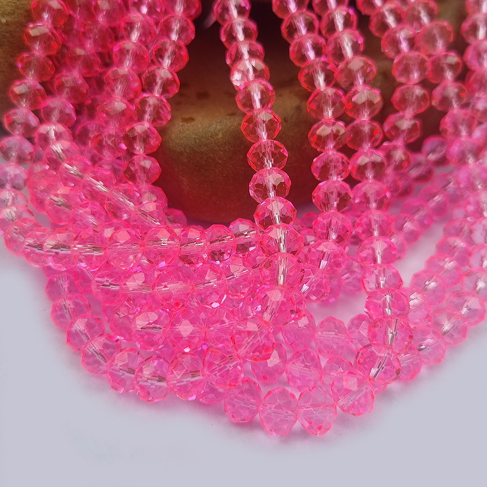 1 LINE/STRING PACK' 8 MM AB Ronelle TYRE Shape CRYSTAL GLASS BEADS full length 60~64 Beads