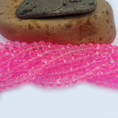 1 LINE/STRING PACK' 6 MM AB Ronelle TYRE Shape CRYSTAL GLASS BEADS full length 80~84 Beads