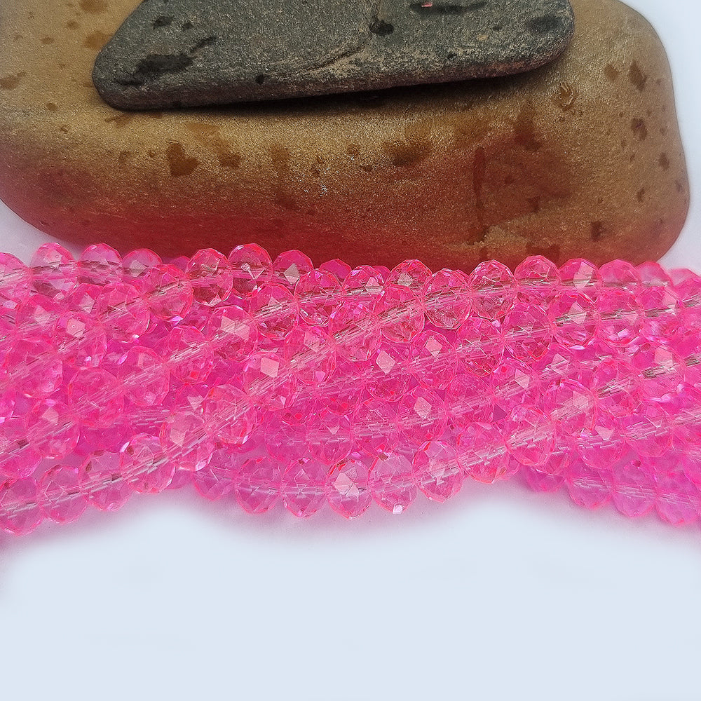 1 LINE/STRING PACK' 6 MM AB Ronelle TYRE Shape CRYSTAL GLASS BEADS full length 80~84 Beads