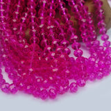 1 LINE/STRING PACK' 8 MM AB Ronelle TYRE Shape CRYSTAL GLASS BEADS full length 60~64 Beads