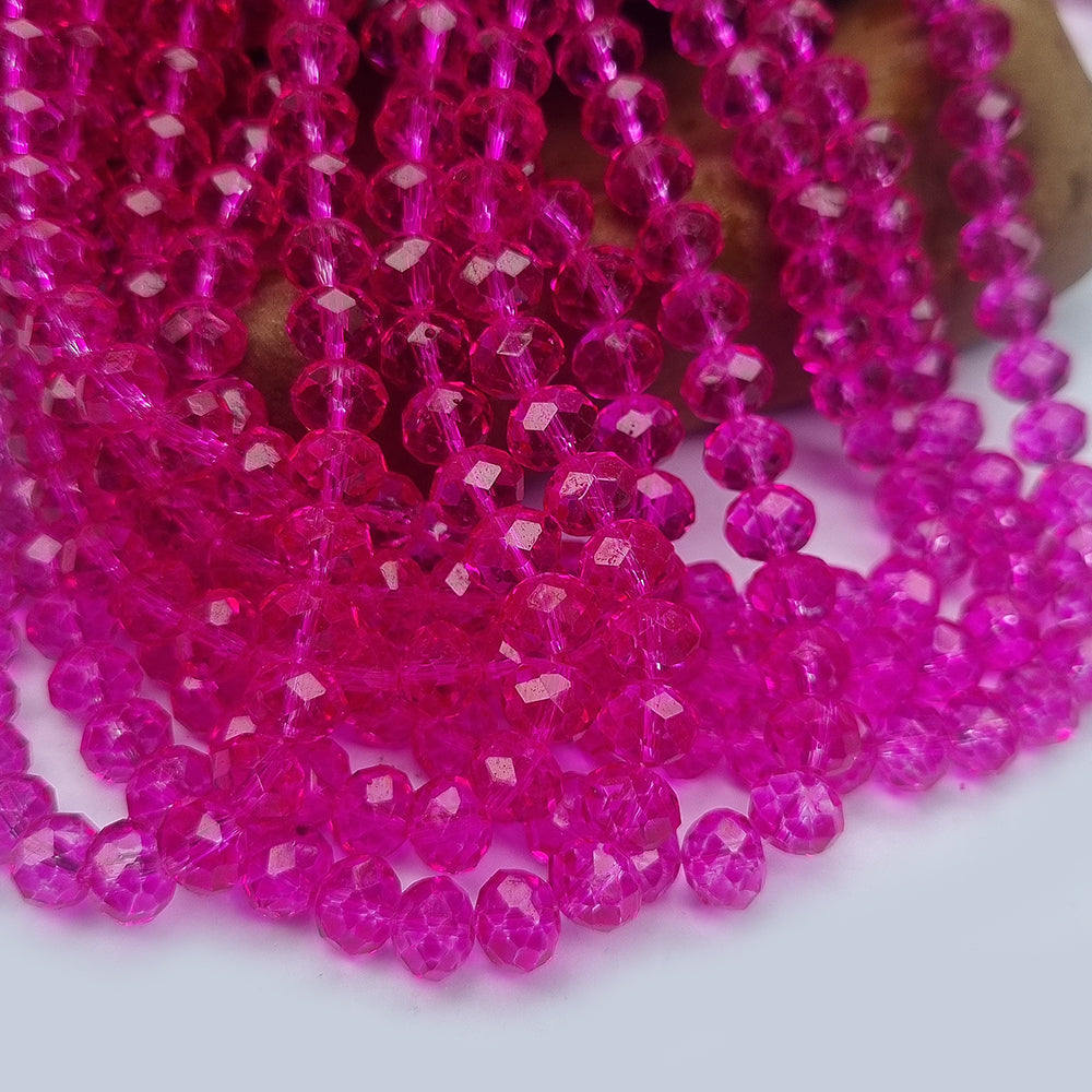 1 LINE/STRING PACK' 8 MM AB Ronelle TYRE Shape CRYSTAL GLASS BEADS full length 60~64 Beads