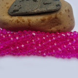 1 LINE/STRING PACK' 6 MM AB Ronelle TYRE Shape CRYSTAL GLASS BEADS full length 80~84 Beads