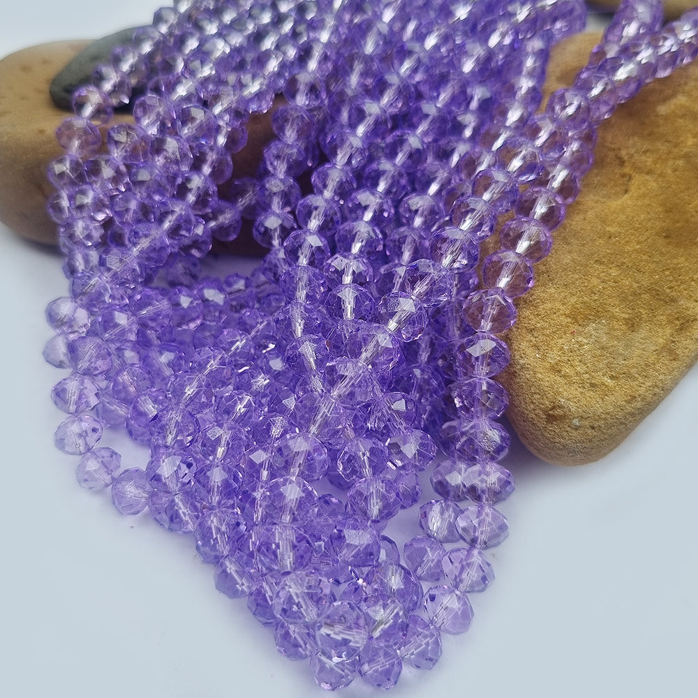 1 LINE/STRING PACK' 8 MM AB Ronelle TYRE Shape CRYSTAL GLASS BEADS full length 60~64 Beads