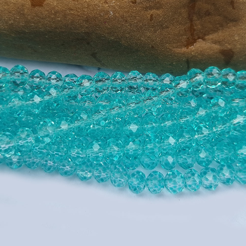 1 LINE/STRING PACK' 6 MM AB Ronelle TYRE Shape CRYSTAL GLASS BEADS full length 80~84 Beads