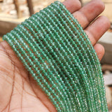 GREEN AVENTURINE SPECIAL COLOR PER LINE/STRANDS NATURAL BEADS 4 MM, HOLE: 1MM' ABOUT 110-115 PIECES, 15 INCHES