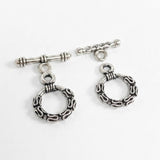 10 PIECES PACK' SILVER OXIDIZED TOGGLE CLASP JEWELLERY FINDINGS