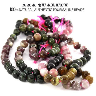 8mm Natural Tourmaline Gemstone beads, sold per line about 50 beads