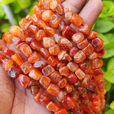 ONYX UNCUT ONYX TUMBLE BEADS ' 9-12 MM ' SOLD BY PER LINE' 40-42 PIECES APPROX