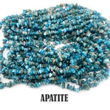 UNCUT SEMI PRECIOUS BEADS' APATITE STONE ' 30 INCHES APPROX' SOLD BY PER LINE PACK