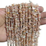 Natural Pink Opal Chip Beads 5-10mm | 30 Inch Strand | 260-270 Beads Per Line | Genuine Gemstone Chips for Jewelry Making