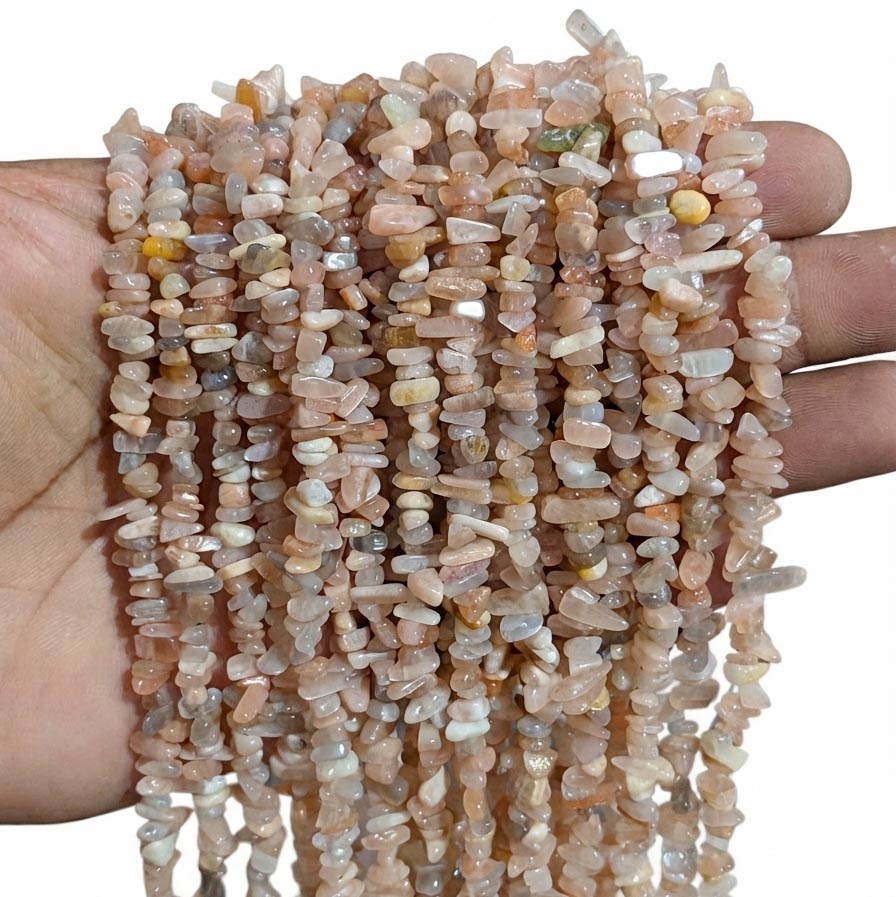 Natural Pink Opal Chip Beads 5-10mm | 30 Inch Strand | 260-270 Beads Per Line | Genuine Gemstone Chips for Jewelry Making