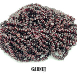 UNCUT SEMI PRECIOUS BEADS' GARNET' 30 INCHES APPROX' SOLD BY PER LINE PACK