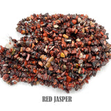 UNCUT SEMI PRECIOUS BEADS' RED JASPER' 30 INCHES APPROX' SOLD BY PER LINE PACK
