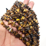 UNCUT SEMI PRECIOUS BEADS' TIGER EYE STONE ' 30 INCHES APPROX' SOLD BY PER LINE PACK