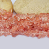 Watermelon Quartz Uncut Chips Natural Gemstone Beads long String about 300+ Beads in size about 5~9mm