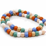 10mm Handmade Glass Beads Strand – Large Hole 3mm Round Beads – Multicolor Smooth pumpkin Beads for Jewelry Making – Approx 60 Beads Per String