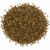 100 grams, Sale Lot Factory Overstock Metallic Dark Golden Tube Beads 2mm – 100 Grams Pack | Premium Glass Beads for Jewelry Making, Embroidery & DIY Crafts