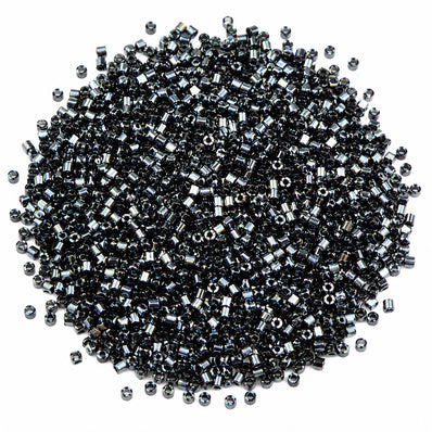 100grams, Sale Lot Factory Overstock Black Luster Delica Cut Beads 2mm – 100 Grams Pack | Premium Glass Cylinder Beads for Jewelry Making, Embroidery & Bead Weaving