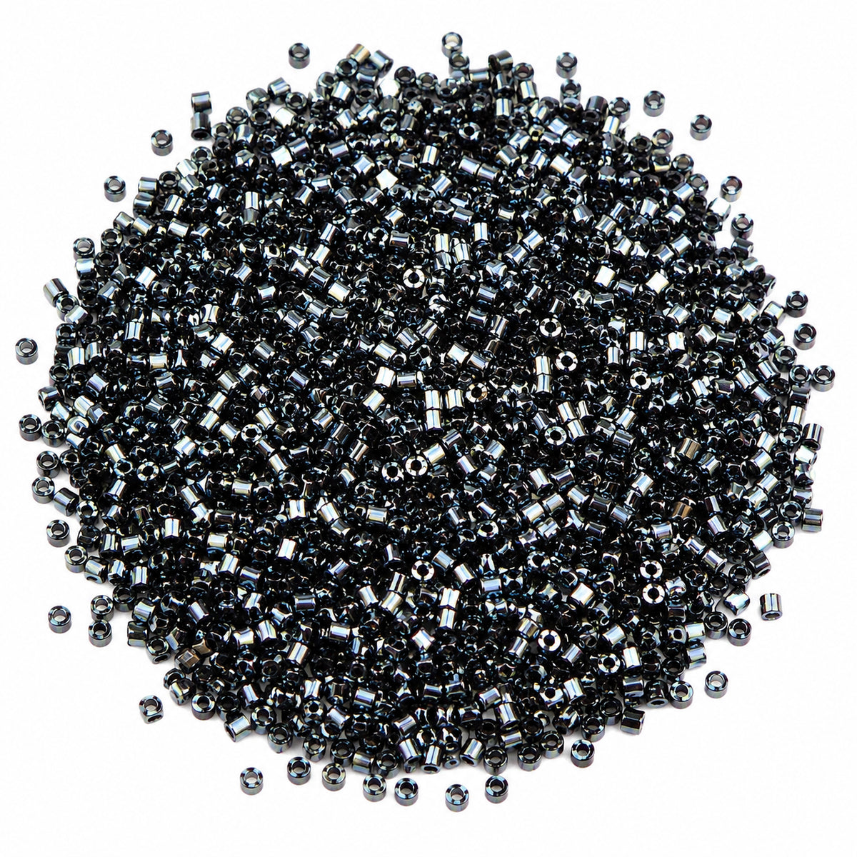 100grams, Sale Lot Factory Overstock Black Luster Delica Cut Beads 2mm – 100 Grams Pack | Premium Glass Cylinder Beads for Jewelry Making, Embroidery & Bead Weaving
