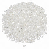 100grams, Sale Lot Factory Overstock White Hexagonal Tube Beads 2mm – 100 Grams Pack | AB Finish Glass Beads for Jewelry Making, Embroidery & DIY Crafts