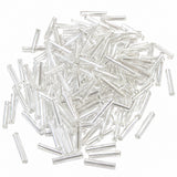 100grams, Sale Lot Factory Overstock White Luster Bugle Tube Beads 2x12mm – 100 Grams Pack | Premium Glass Bugle Beads for Jewelry Making, Embroidery & DIY Crafts